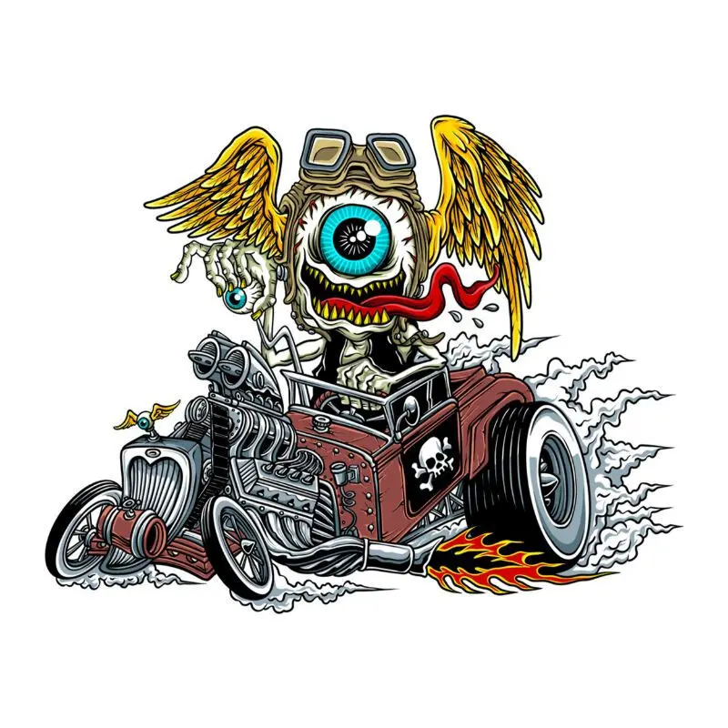 Aufkleber Lethal Threat Flying Eyeball Hot Rodder