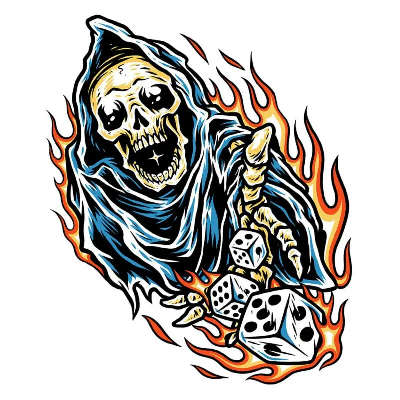 Aufkleber Lethal Threat Dice Reaper