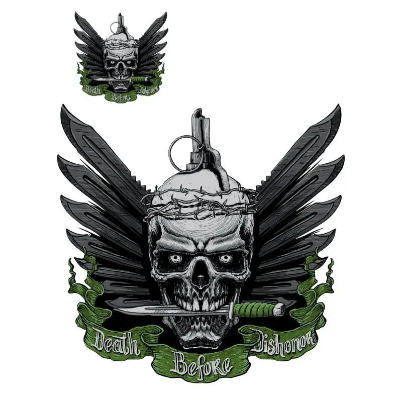 Aufkleber Lethal Threat Death Before Dishonor