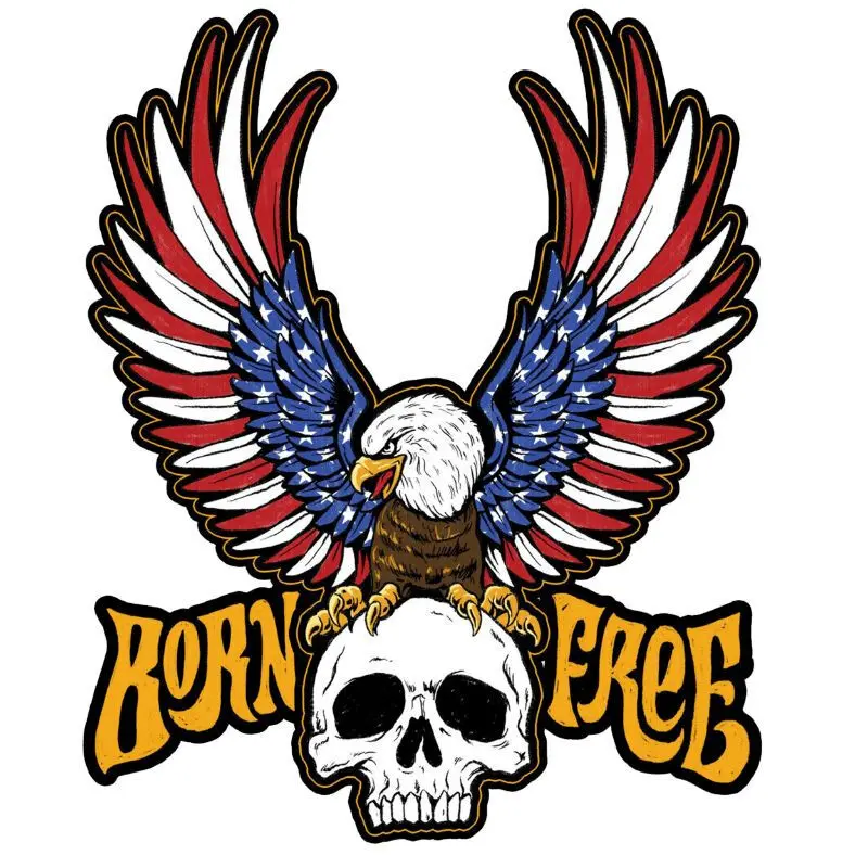 Aufkleber Lethal Threat Born Free Eagle