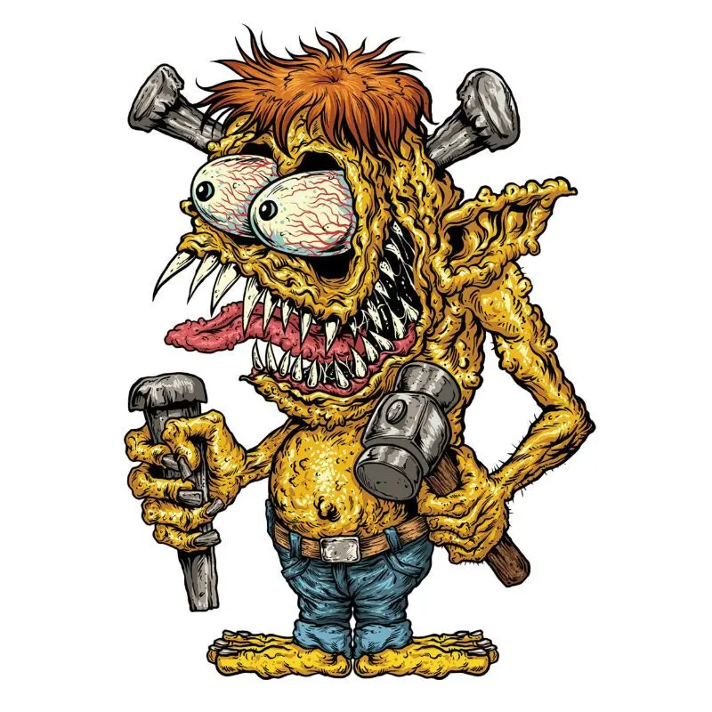 Motorradaufkleber Lethal Threat Mini Skool Of Hard Knocks Monster