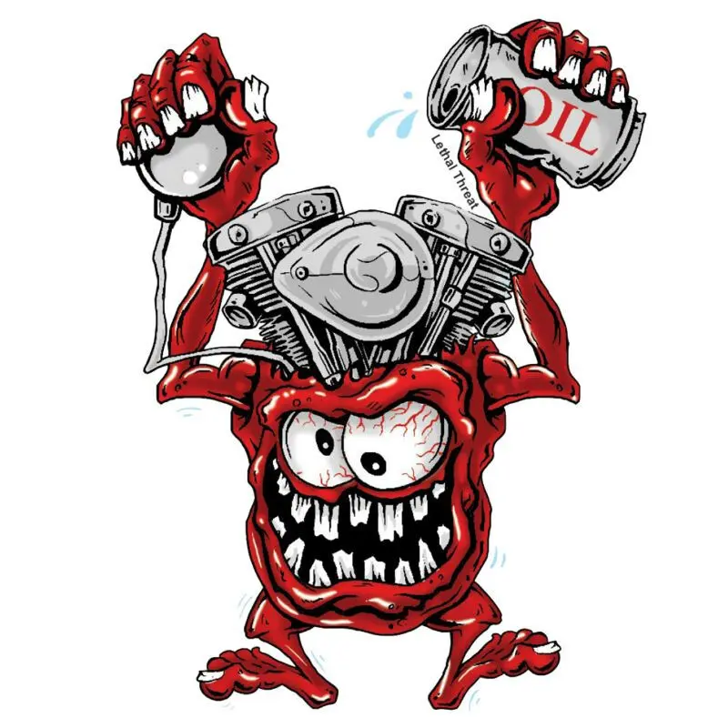 Motorradaufkleber Lethal Threat Mini V-twin Monster