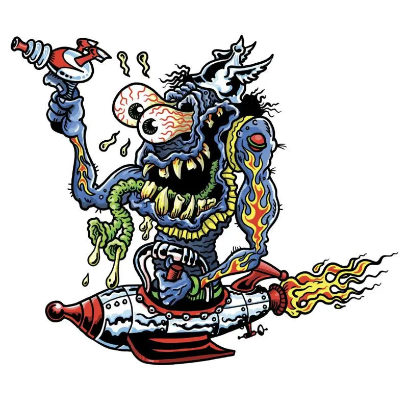 Motorradaufkleber Lethal Threat Spaceship Monster