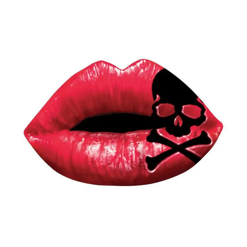 Aufkleber Lethal Threat Crossbone Lips