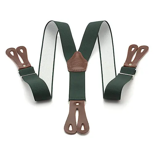 Elastic Solid Coloured Button Suspenders Lexhis