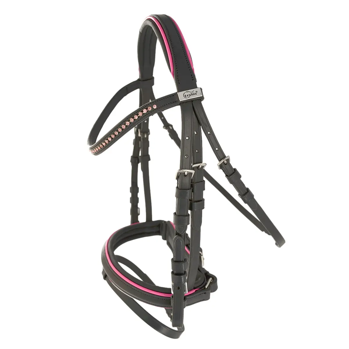 English Riding Bridle with Rubber Web Reins Lexhis Bruna