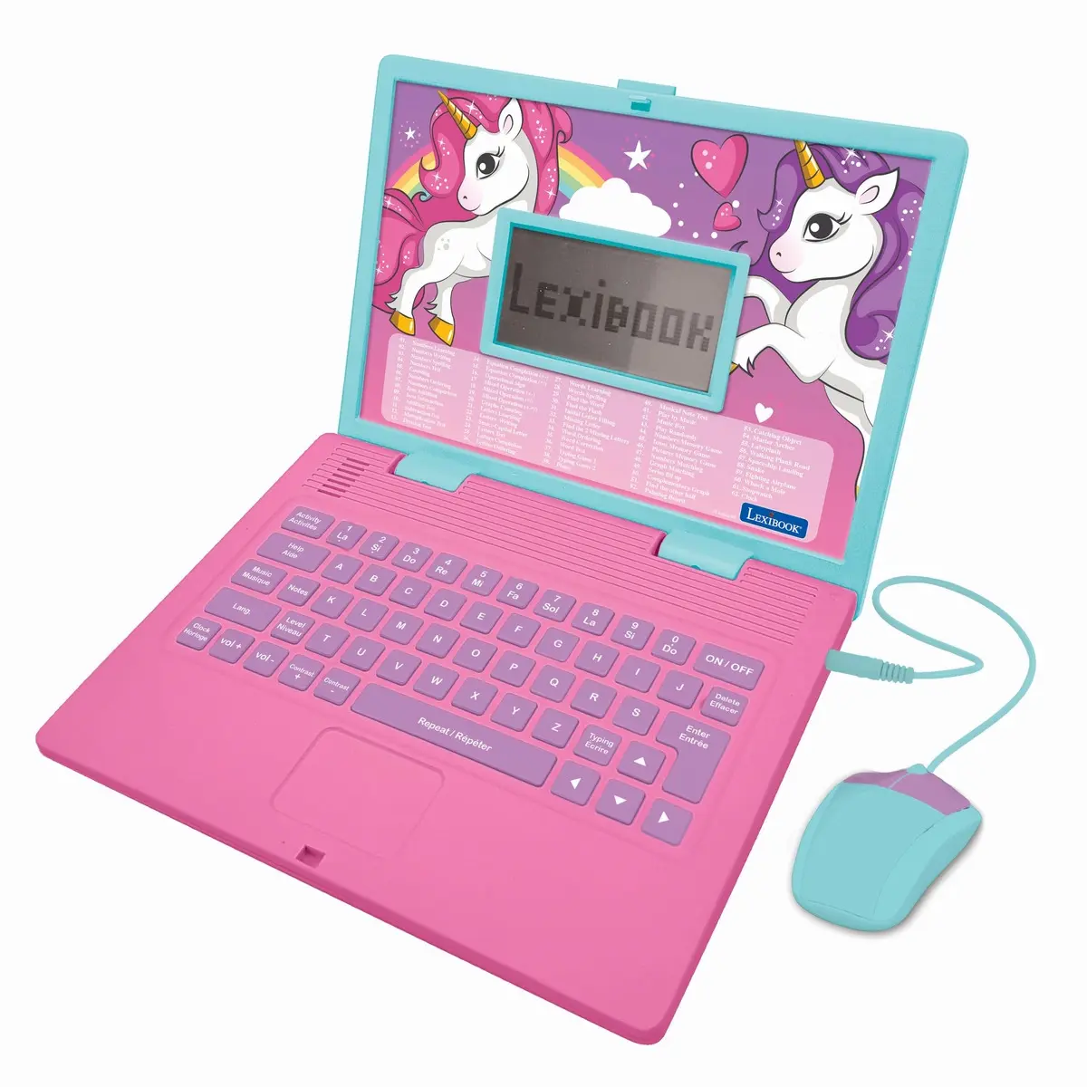 Computer portatile educativo parlante bilingue Lexibook Licorne