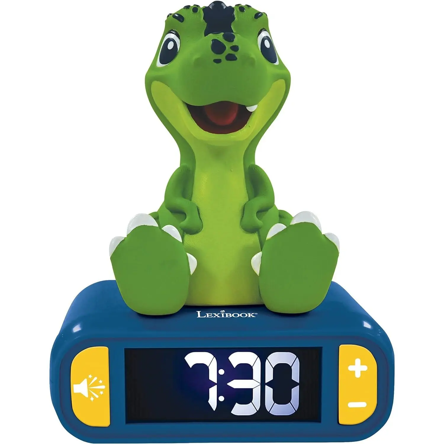 Réveil digital avec veilleuse lumineuse dinosaure en 3d et effets sonores Lexibook