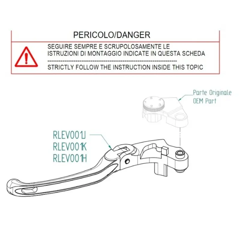 Remhendel verstelset Lightech BMW S 1000 Rr Abs (0e21)