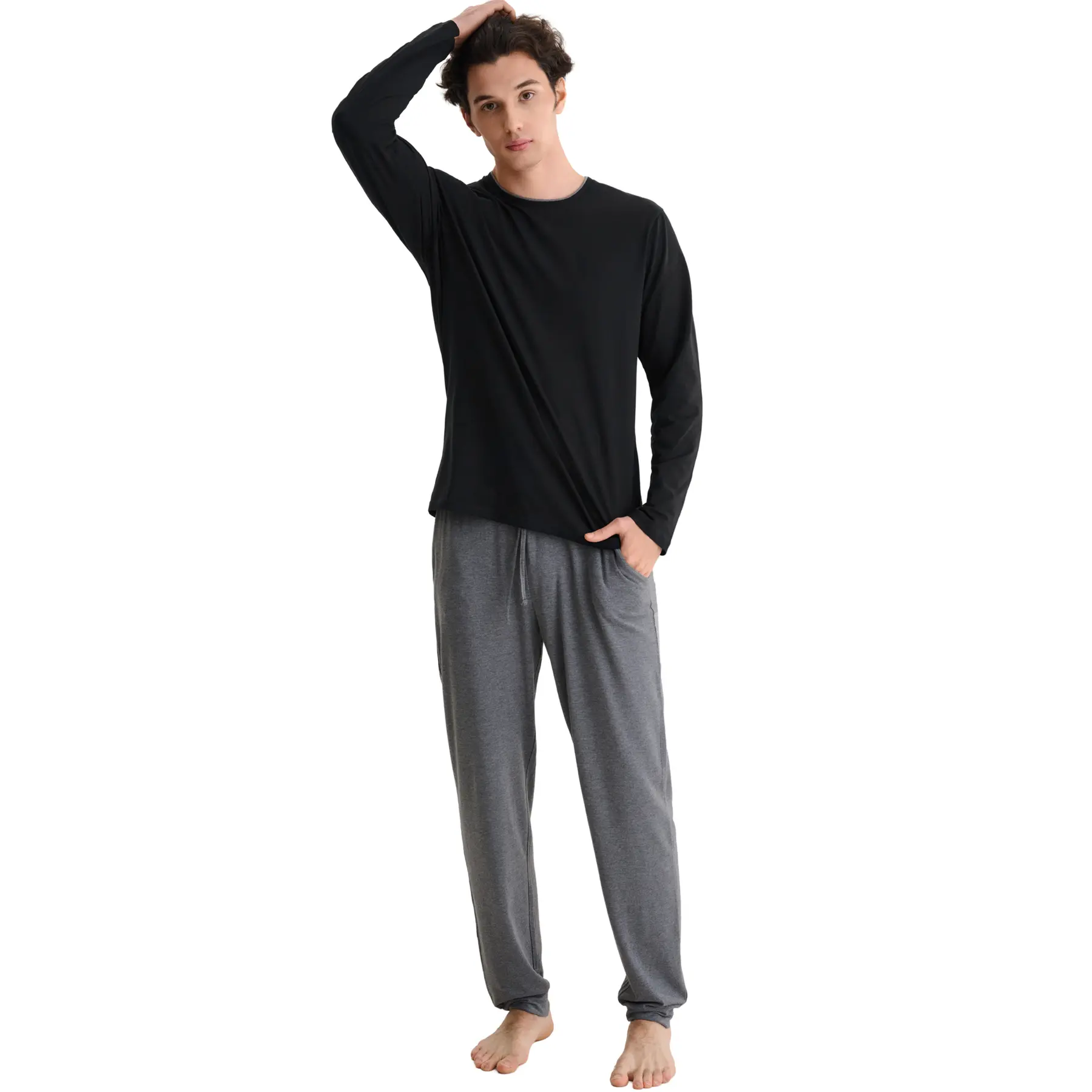 Schlafanzug Set mit langen Ärmeln T-Shirt und Hose Lisca Atlas