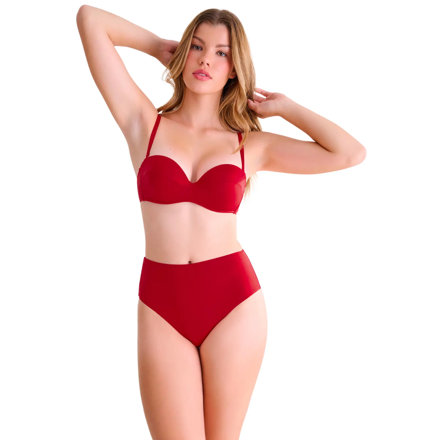 Hoch geschnittener Damen-Bikini-Unterteil Lisca Portofino