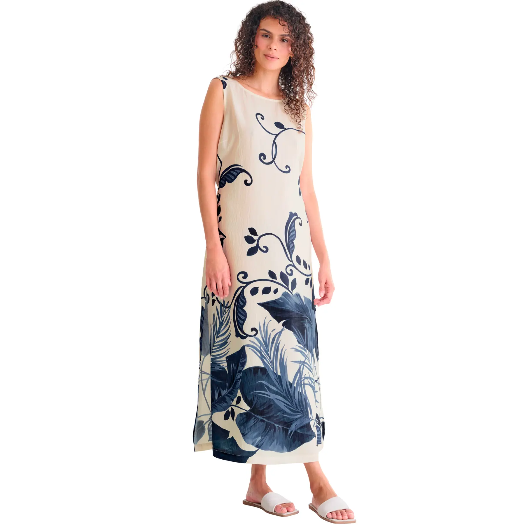 Robe Estivale Longue Sans Manches Femme Lisca Portofino-image