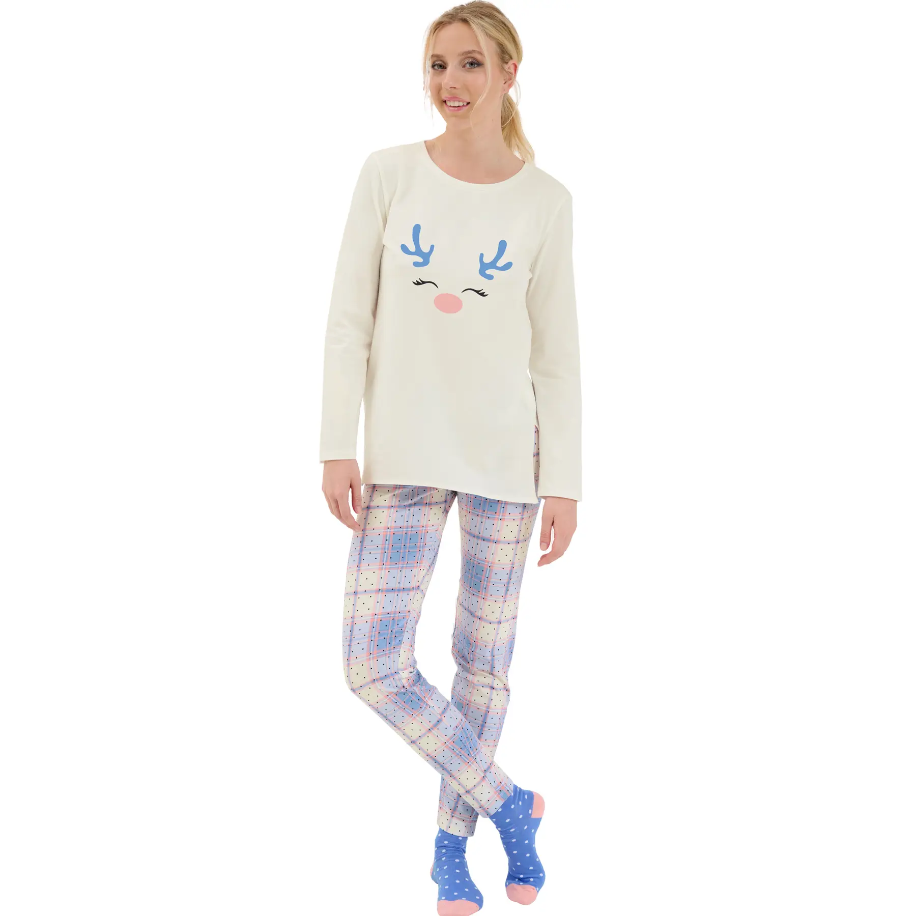 Damen Langarm-Pyjama Lisca Holiday
