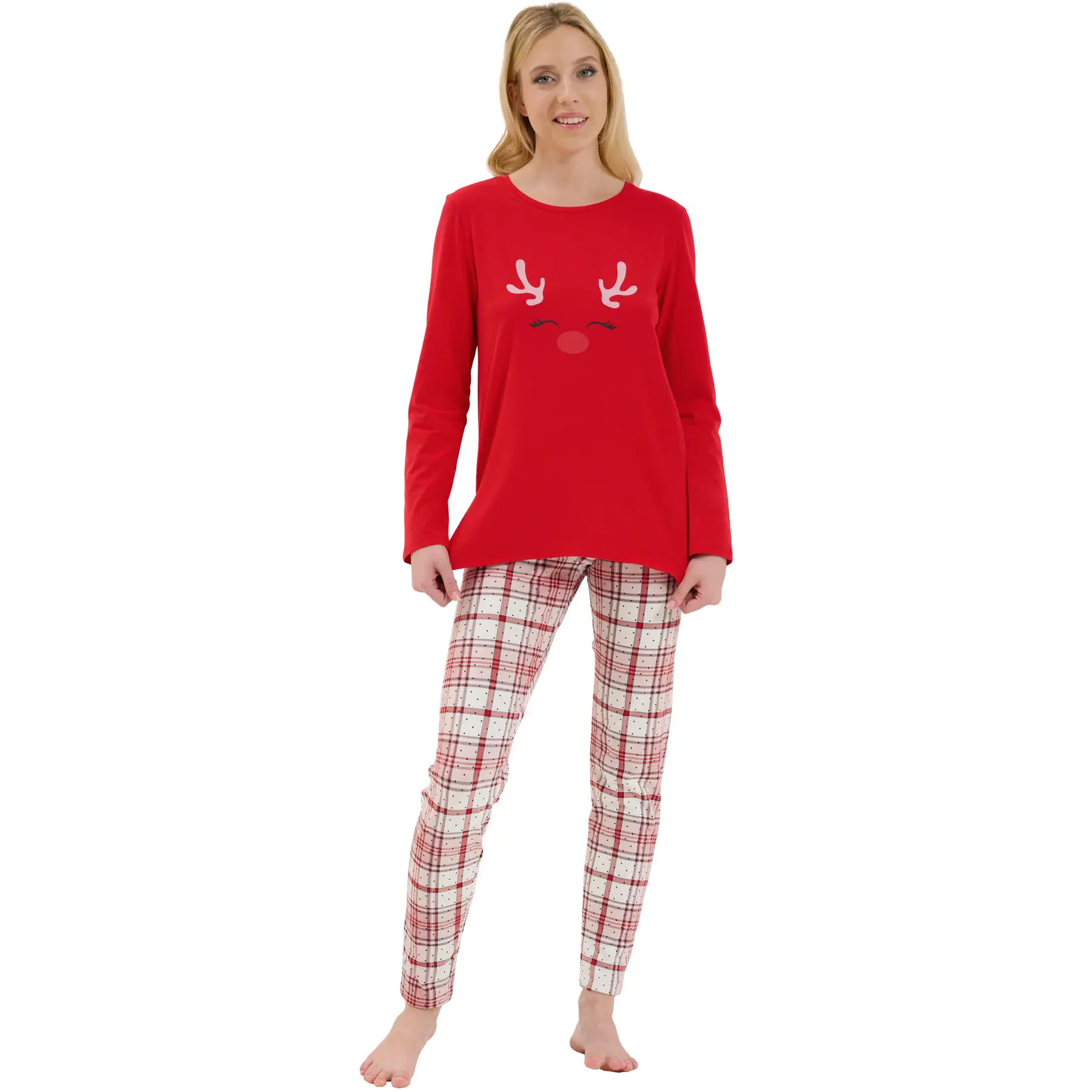 Damen Langarm-Pyjama Lisca Holiday