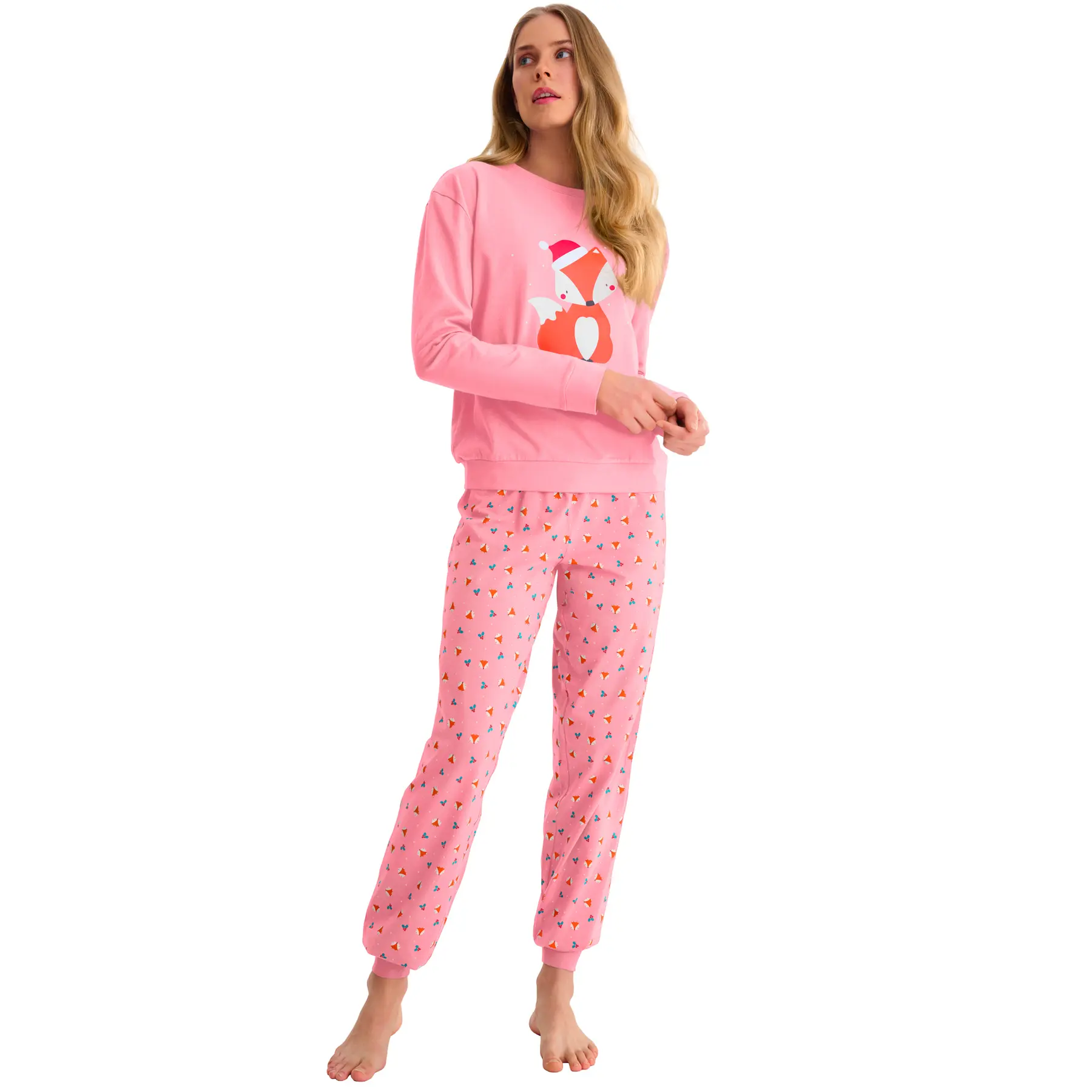 Damen Langarm-Pyjama Lisca Foxy