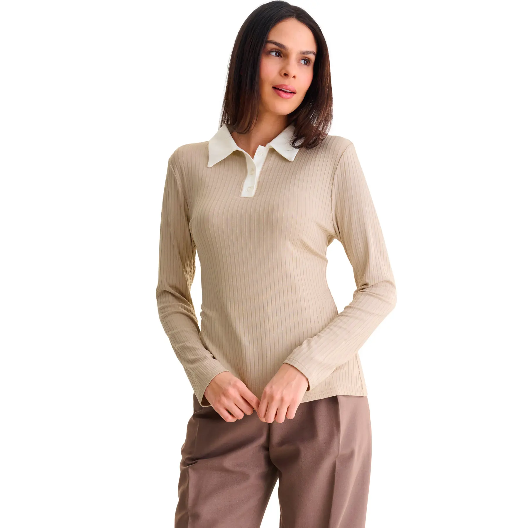 Polo-Shirt, langarm, Damen Lisca Remi