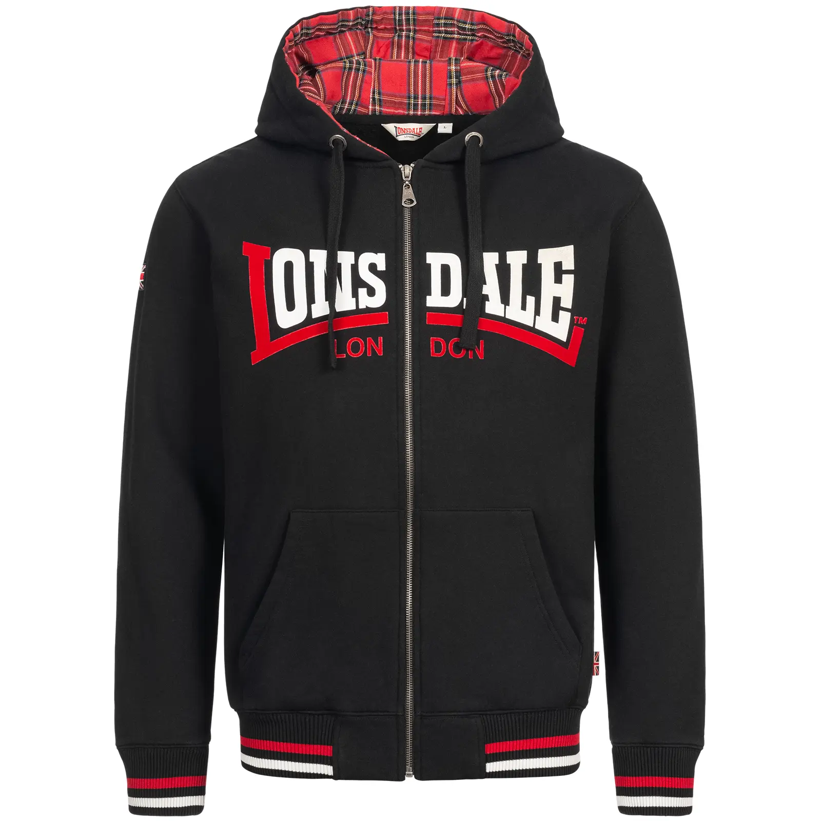 Felpa con cappuccio e zip Lonsdale Nateby