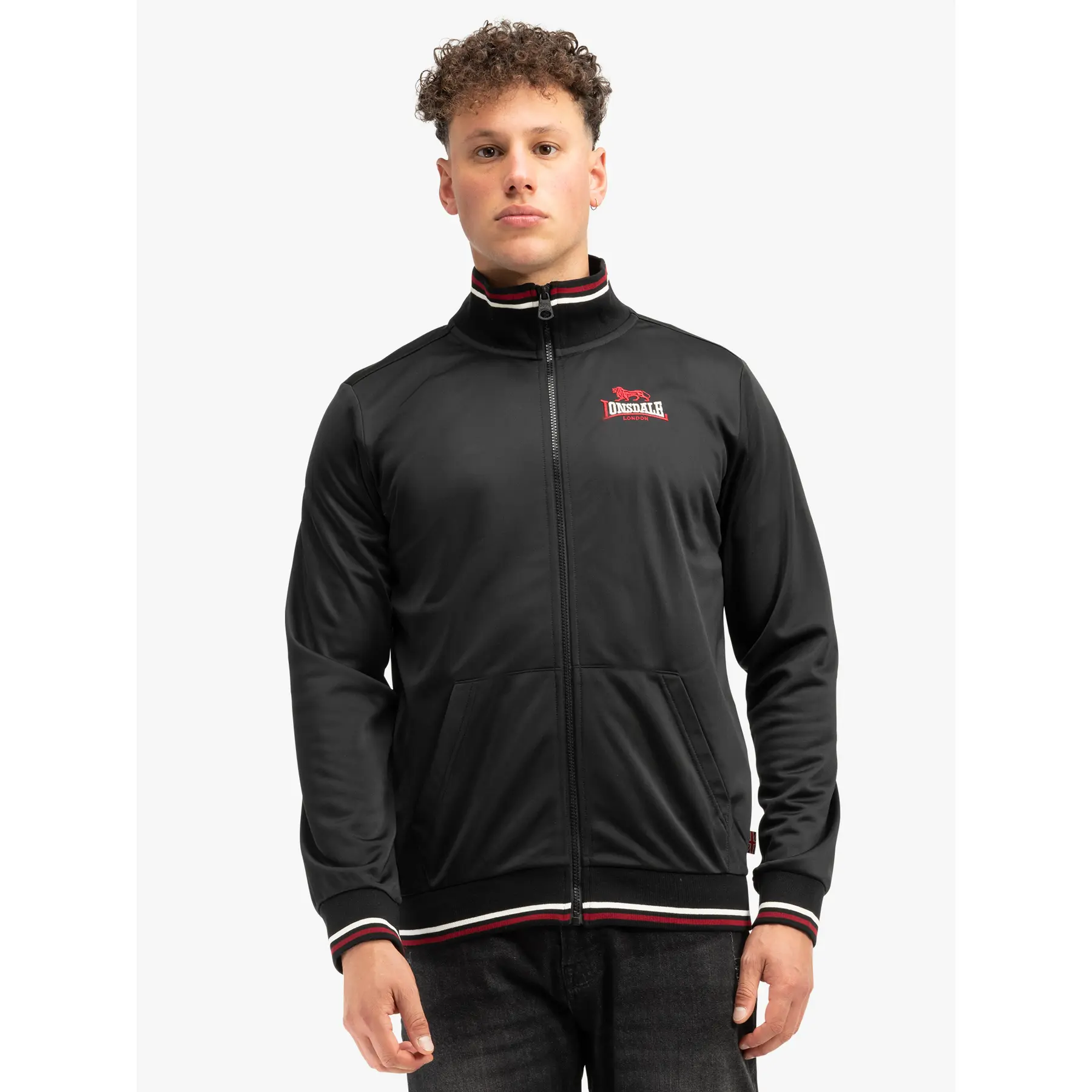 Lonsdale London Irthing Heren Trainingsjas - zwart - 3XL