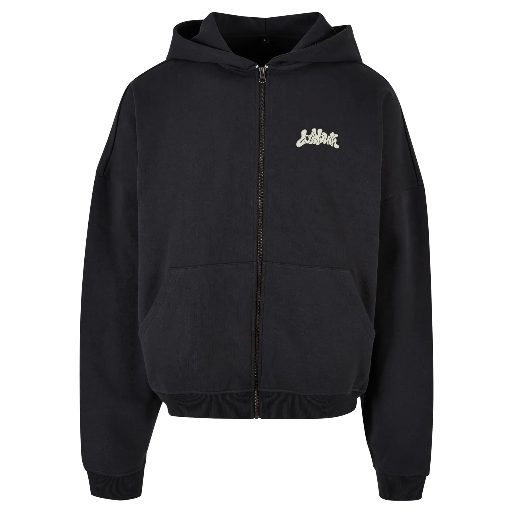 Hooded sweatshirt met rits Lost Youth Flower Waves