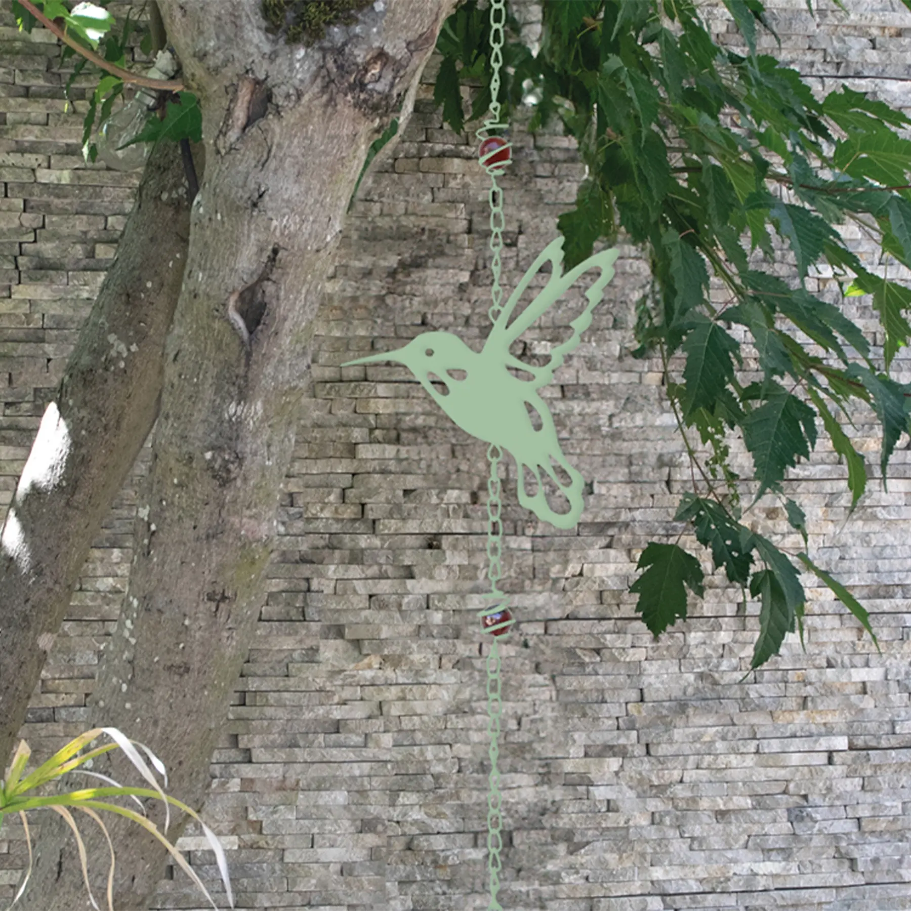 Campanello a vento colibrì con perle Louis Moulin