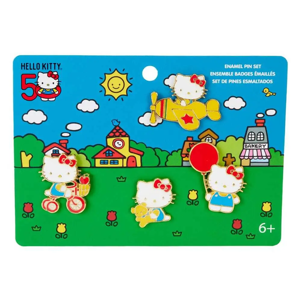 Emaillierte Pins Loungefly Hello Kitty by Loungefly 50th Anniversary (x4)