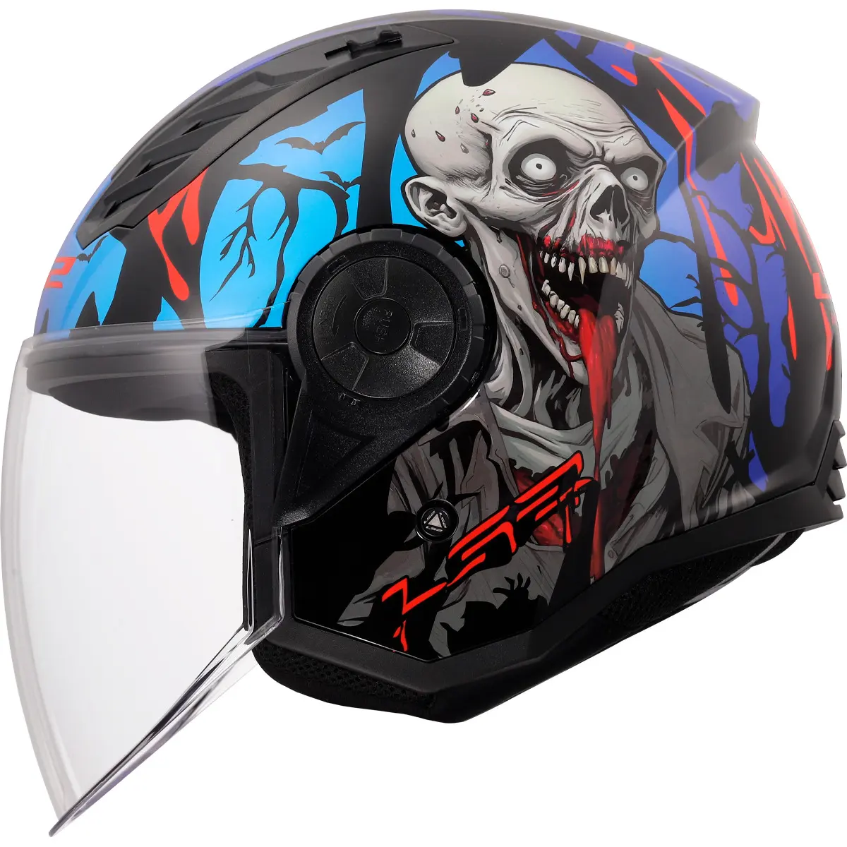Casco da moto jet LS2 OF616 Airflow II Zombie II