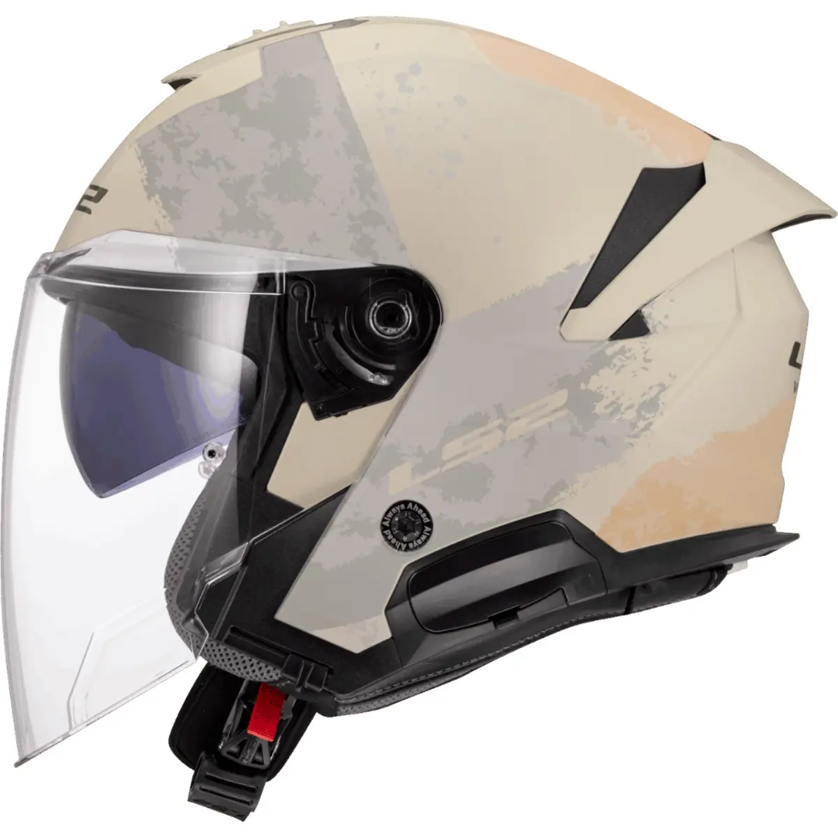 Casco da moto jet LS2 OF618 Verso II Aqua