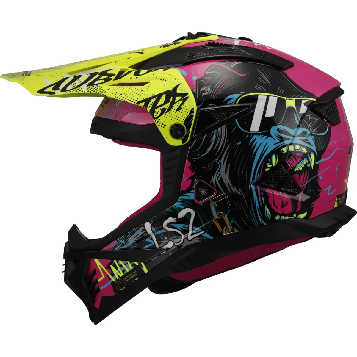 Motorrad-Cross-Helm LS2 MX708 Fast II Duck