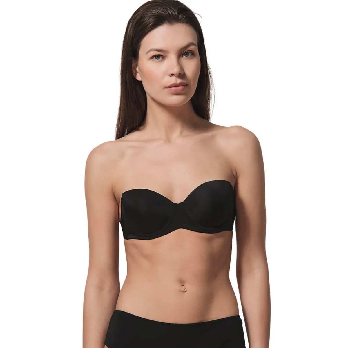 Luna Women's Noir Multi-Position Bandeau Bra For Secret