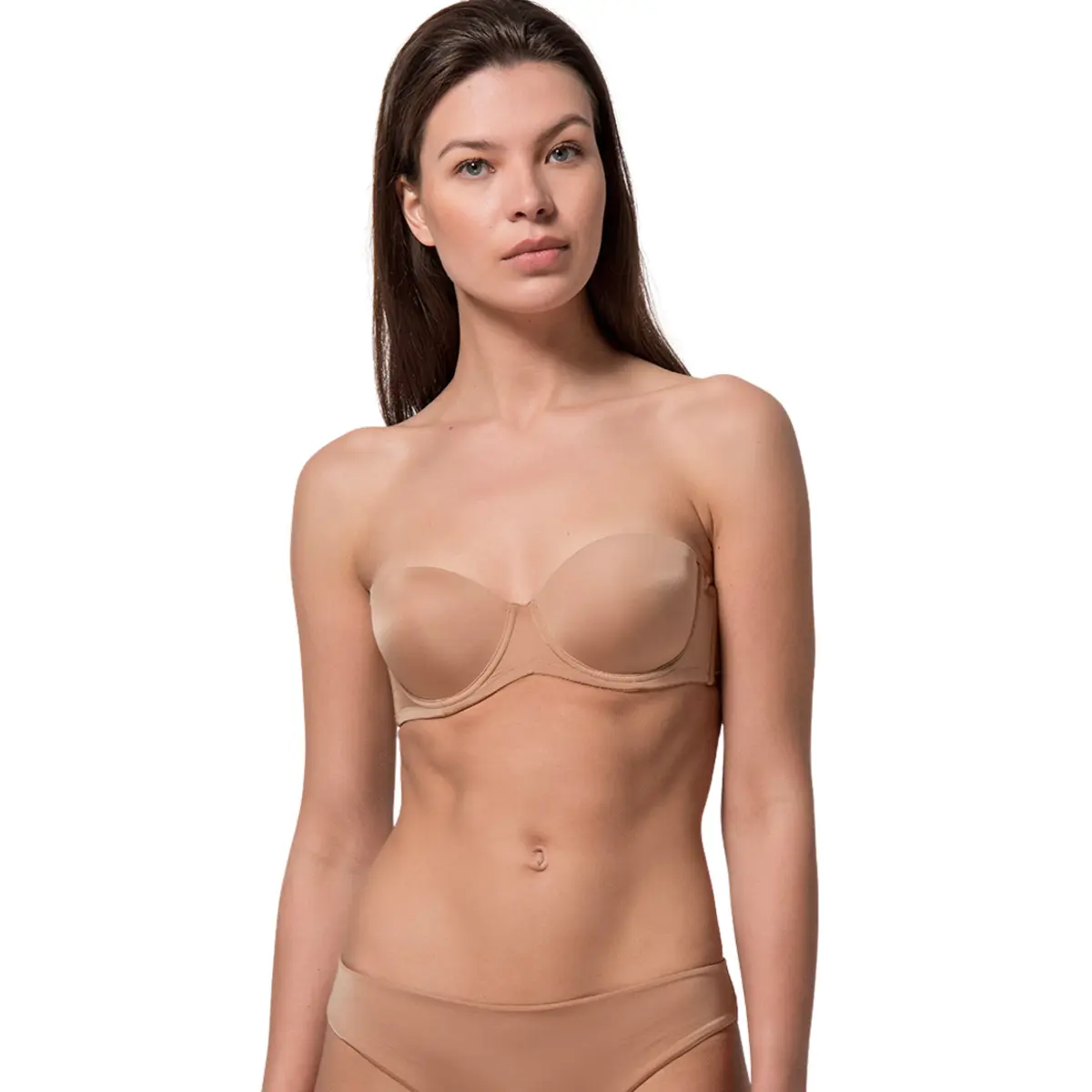Luna Women's Marron Multi-Position Bandeau Bra For Secret
