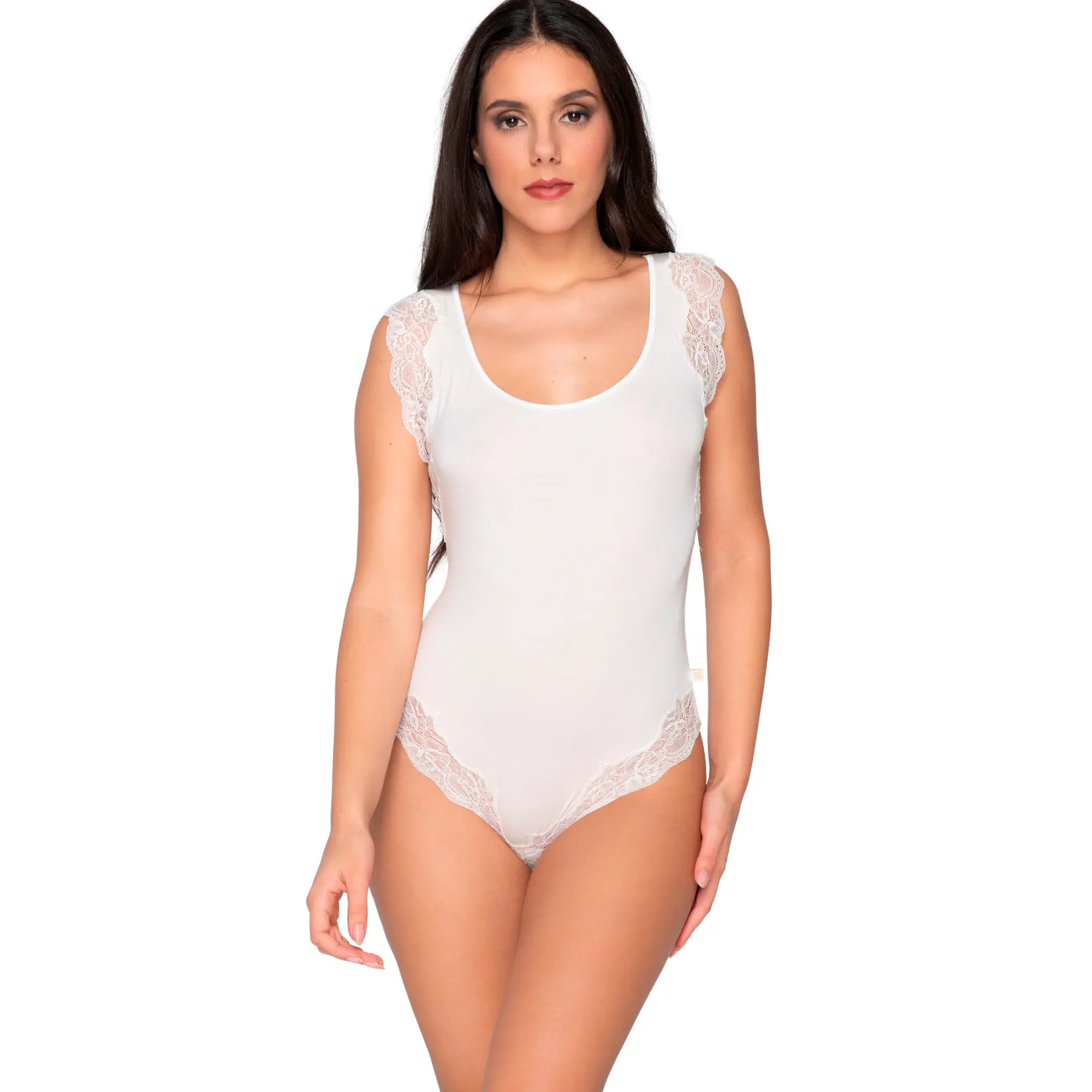 Luna Women's Blanc Sleeveless Bodysuit Micro Touch