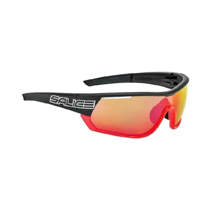 Salice 016 RWX NERO/RW ROSSO Occhiali da Sole Neri per Uomo