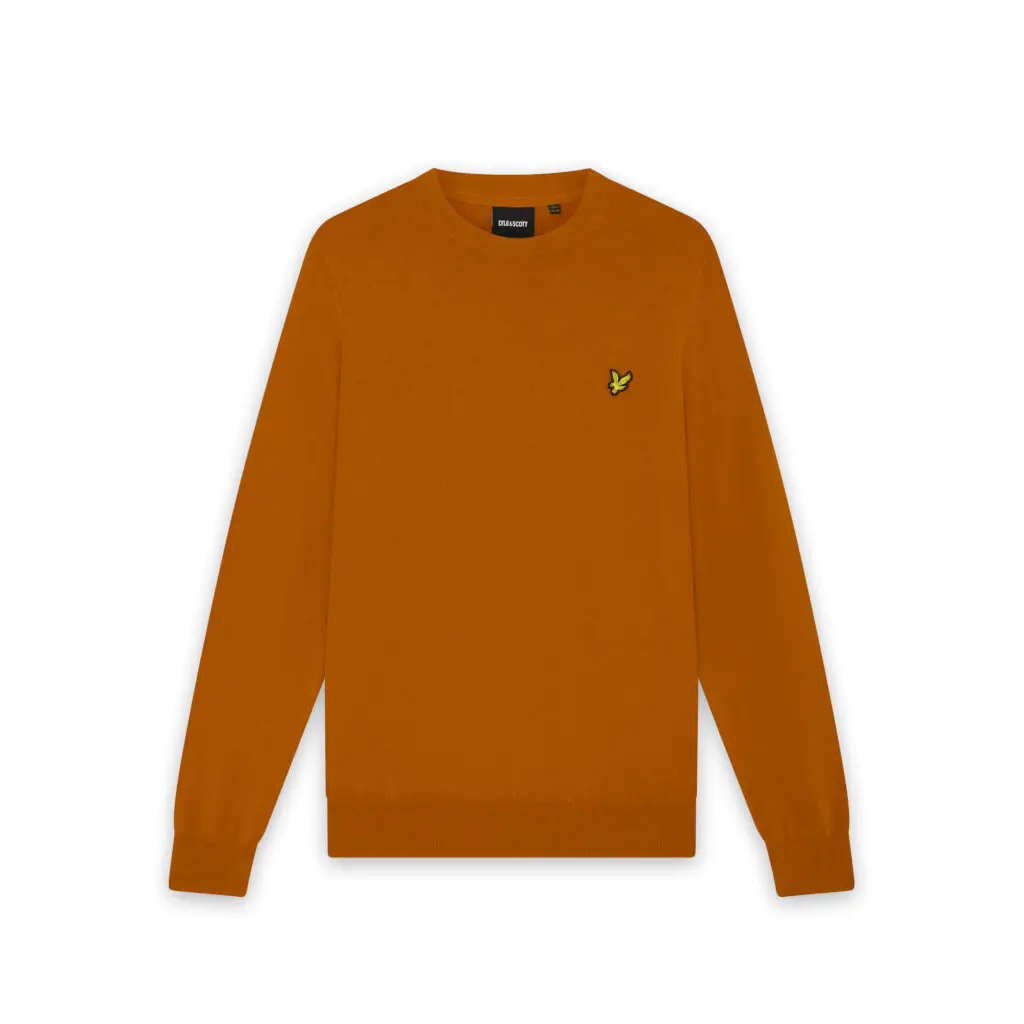 Maglione a collo rotondo in cotone merino