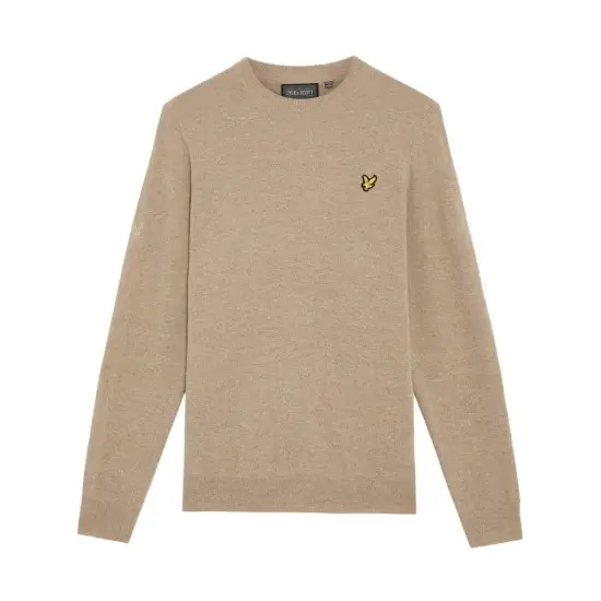 Lyle & Scott Marron Round-Neck Sweater