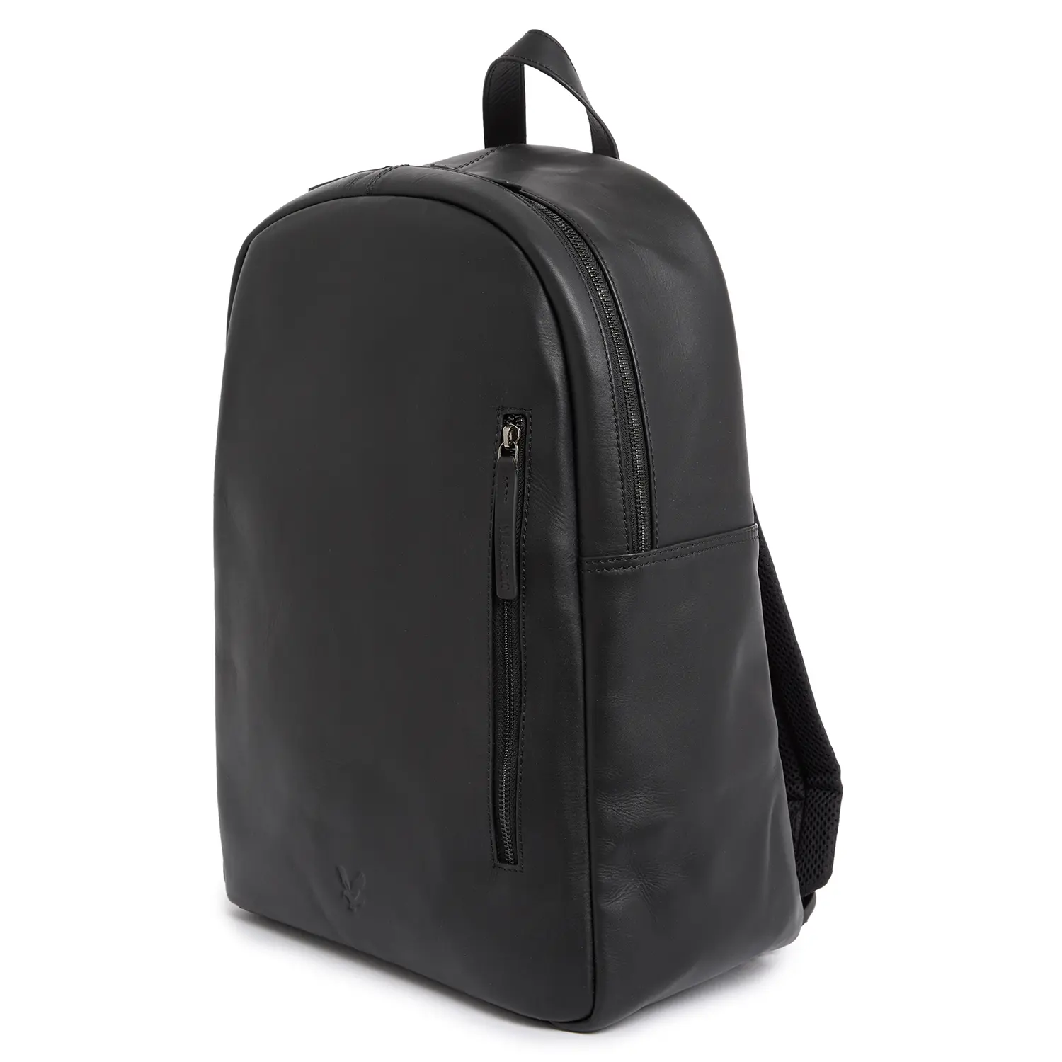 Lyle & Scott Black Leather Backpack