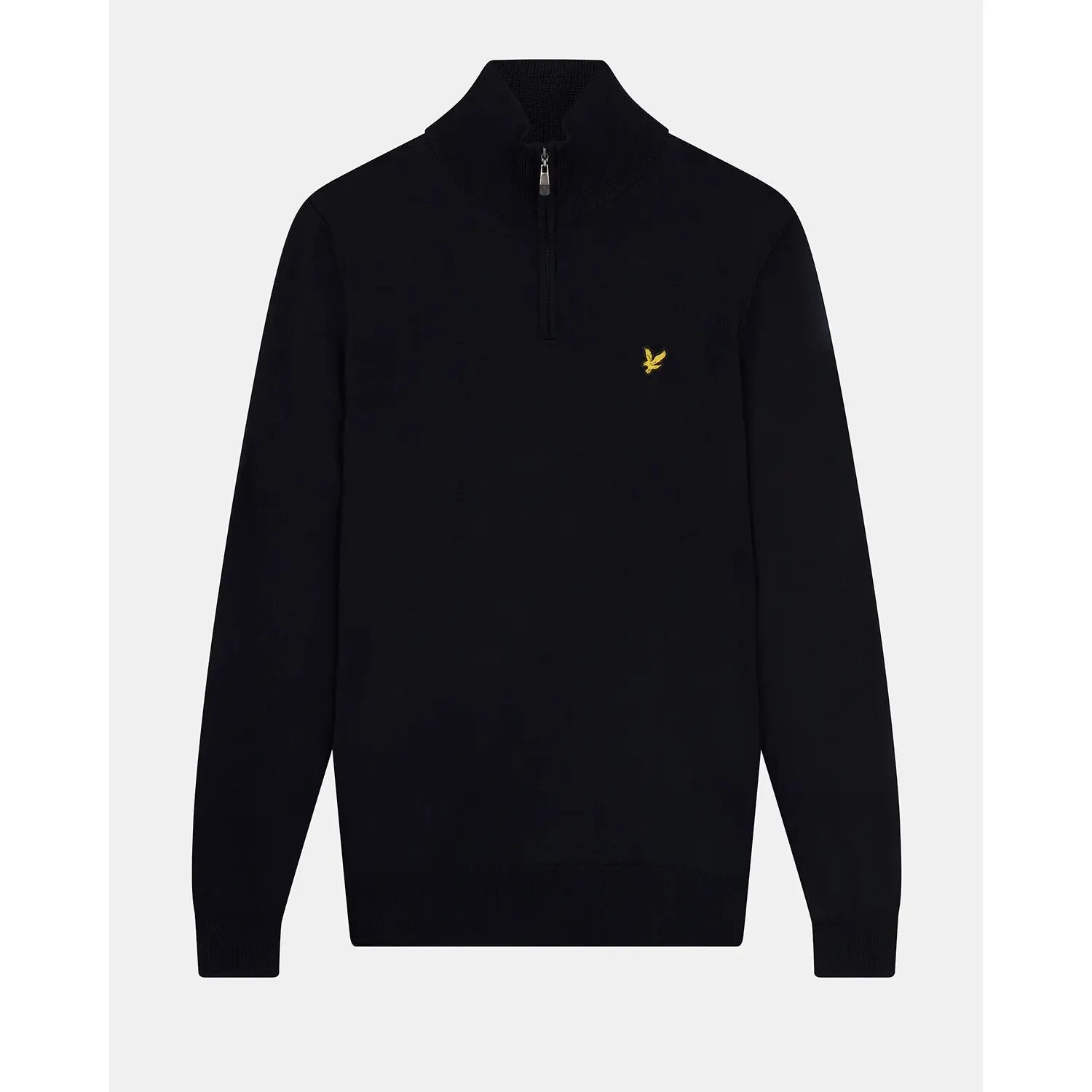Lyle & Scott Blue 1/4 Zip Sweater Core Merino Mix
