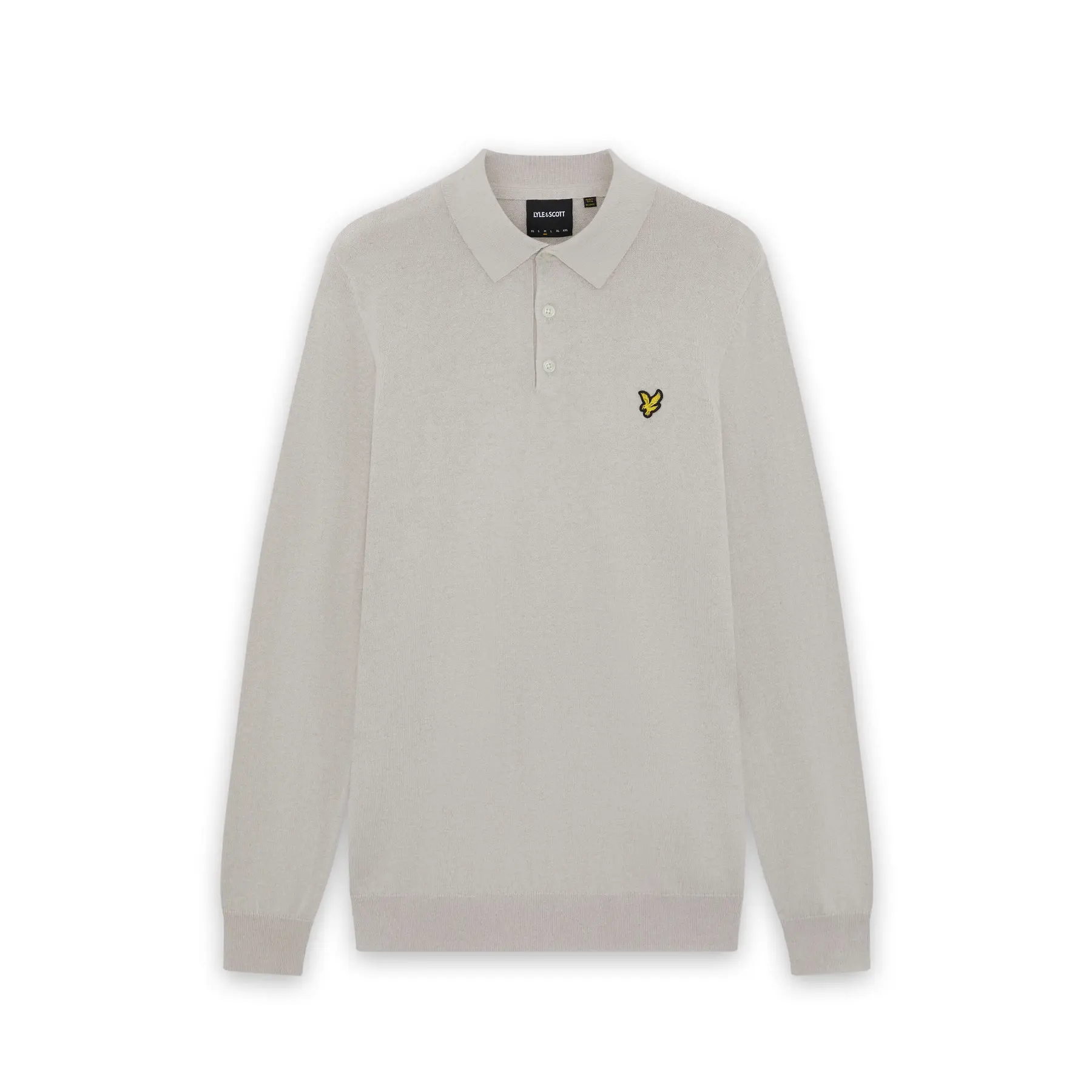 Polo in cotone merino a maniche lunghe in cotone merino Lyle & Scott