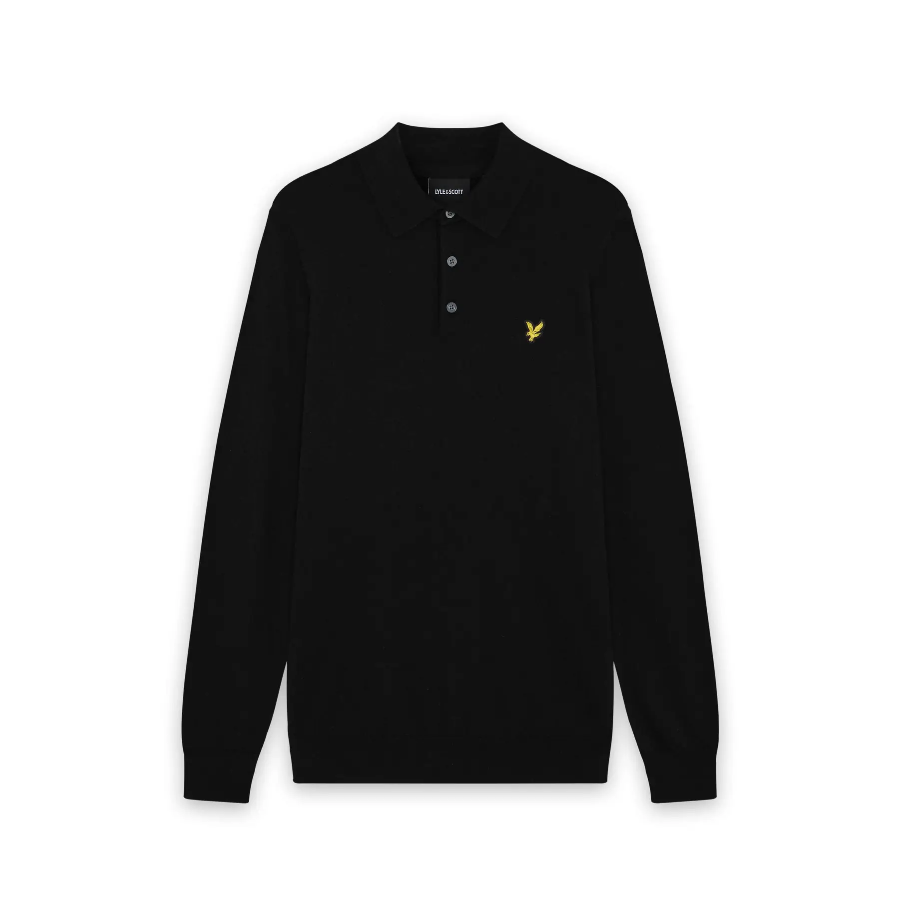 Polo a maniche lunghe in cotone merino Lyle & Scott
