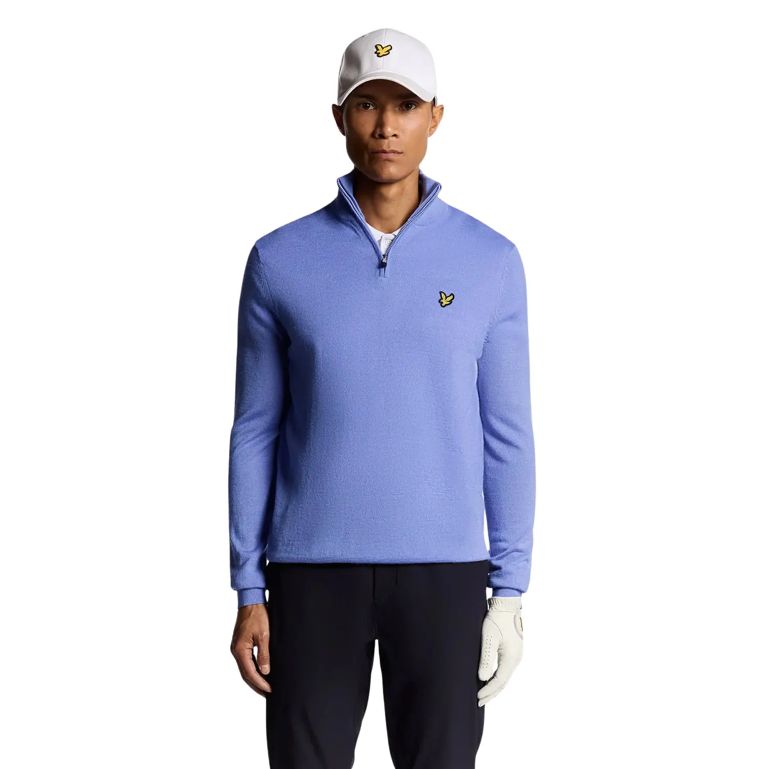 Merino wol pullover 1/4 rits Lyle & Scott