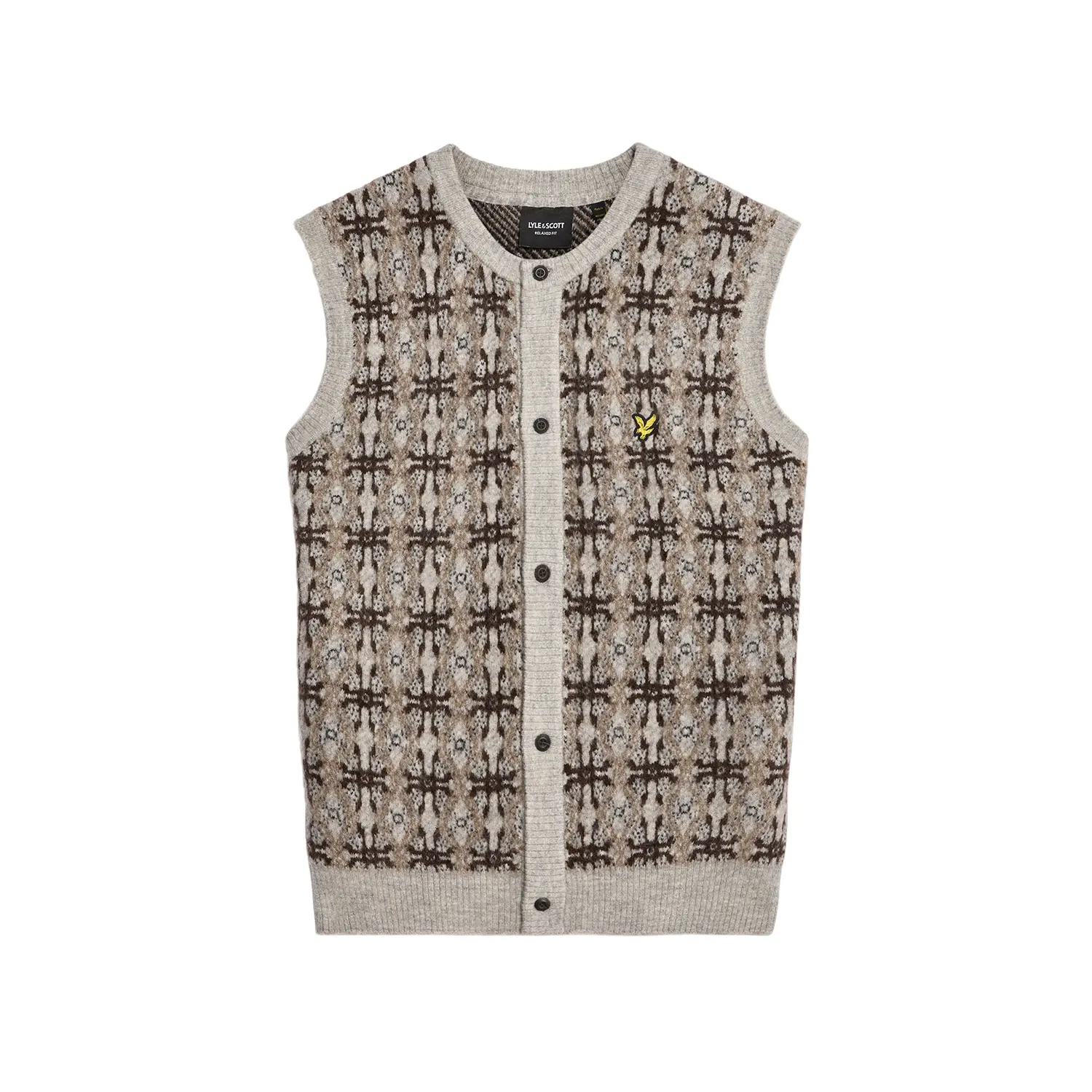 Ärmellose Fleece-Cardigan Lyle & Scott Intarsia