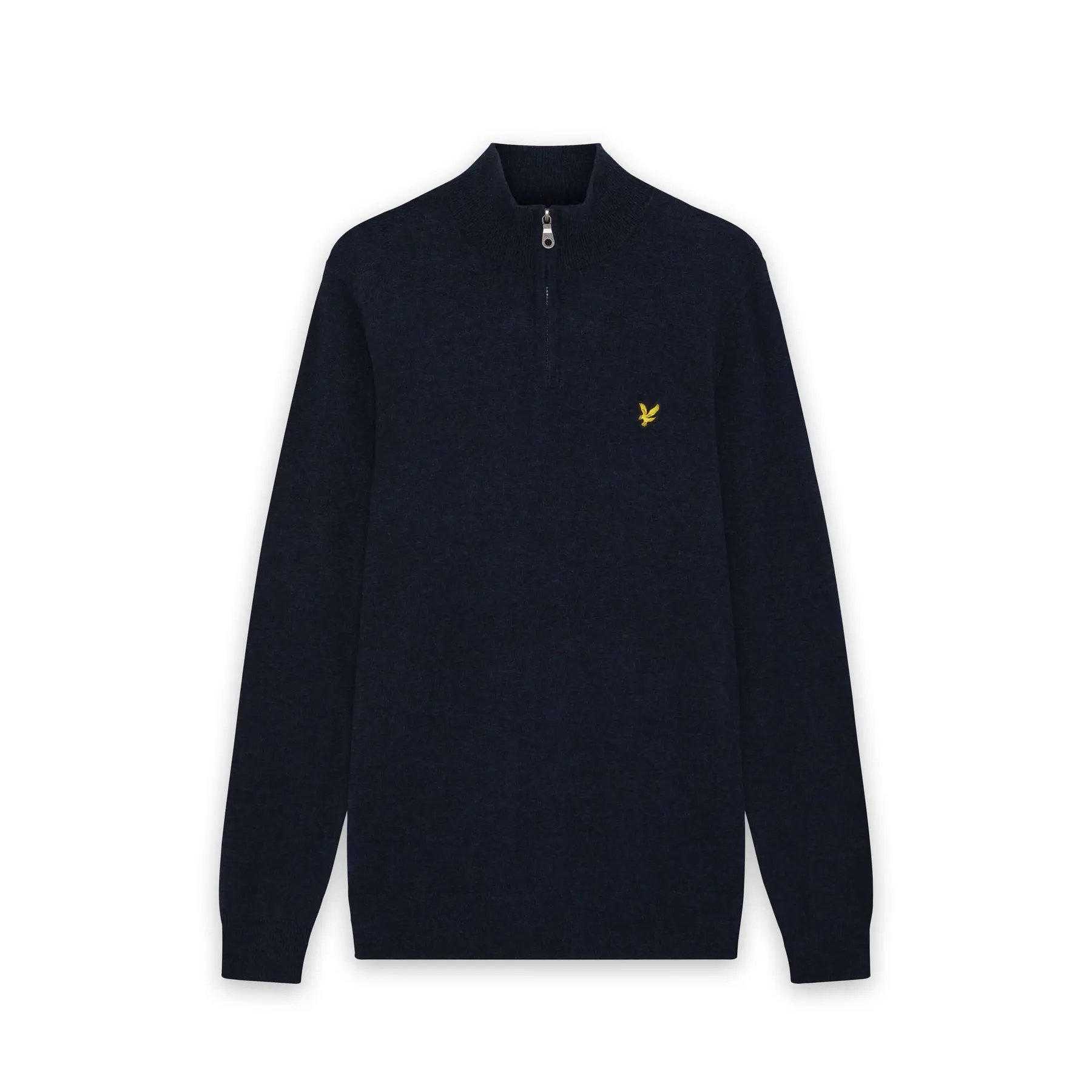 Lyle & Scott Blue Lambswool Jumper 1/4 Zip Blend