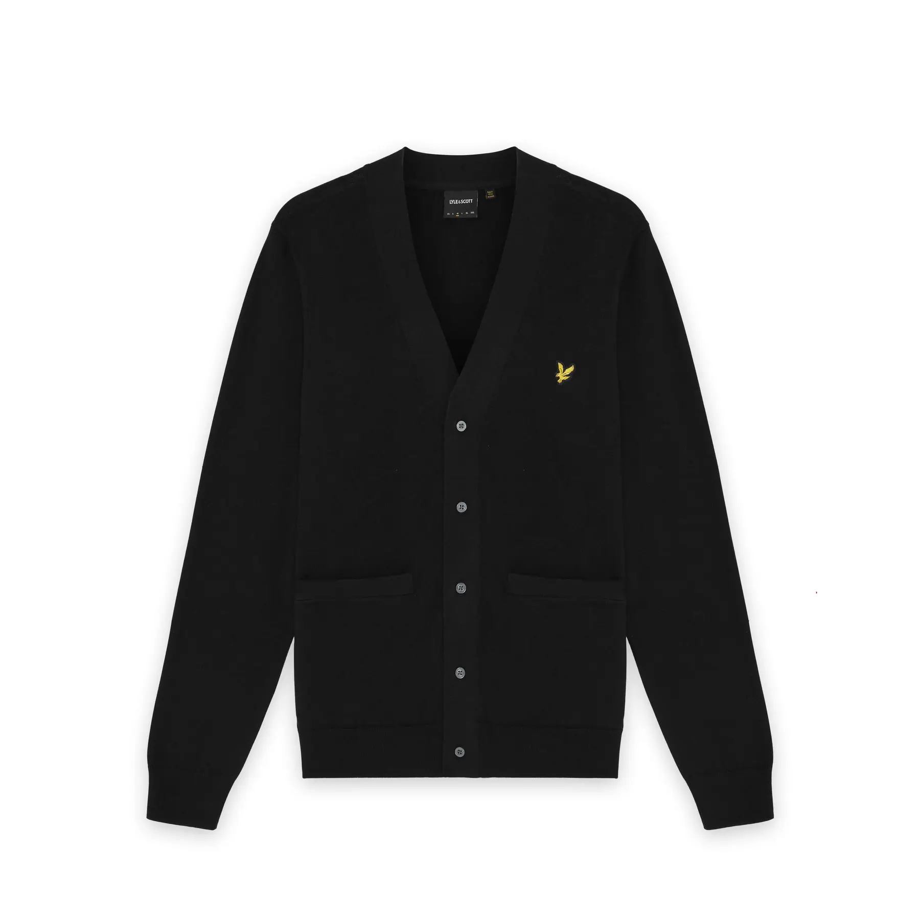 Lyle & Scott Noir V-Neck Cotton Cardigan