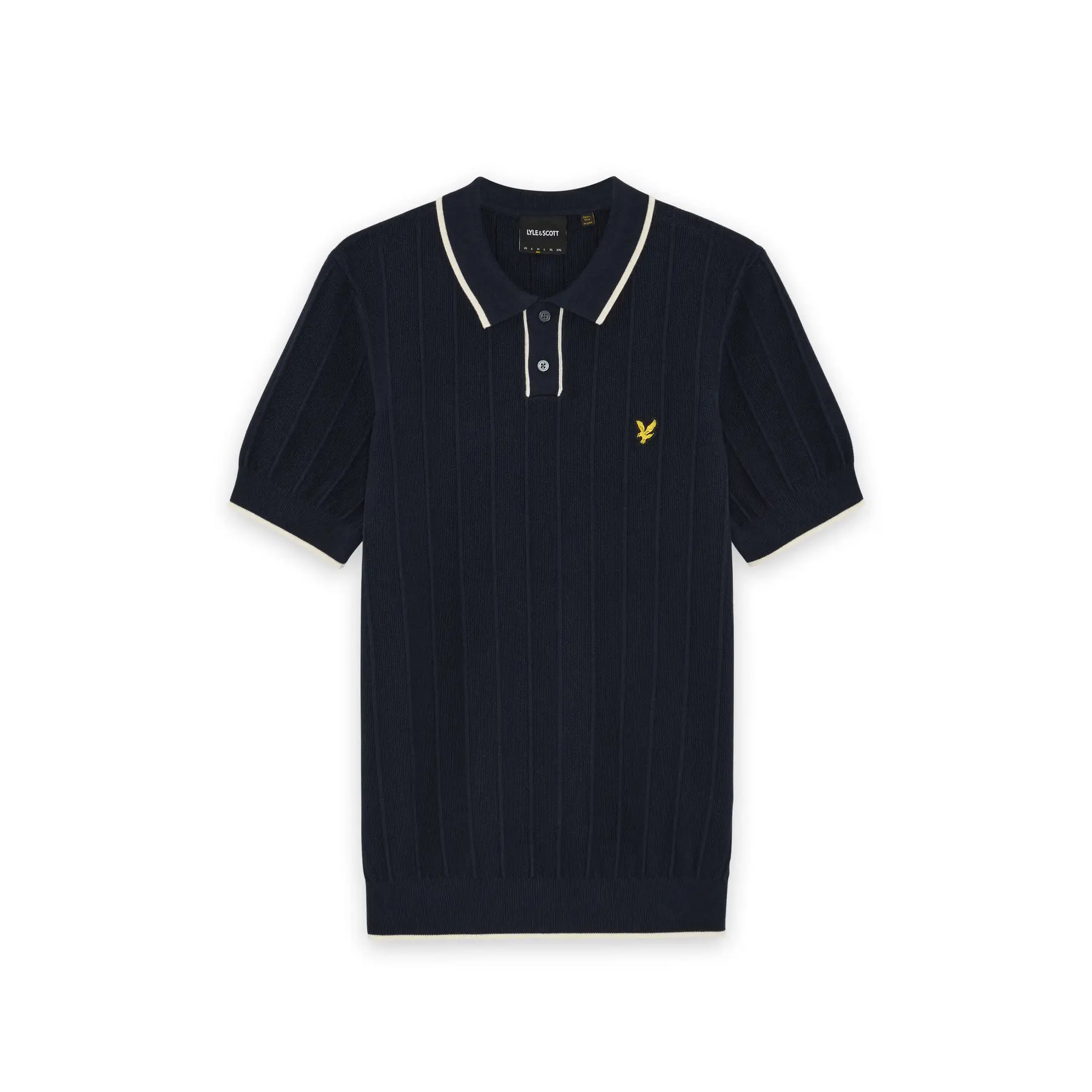 Lyle & Scott Bleu Mesh Polo Shirt