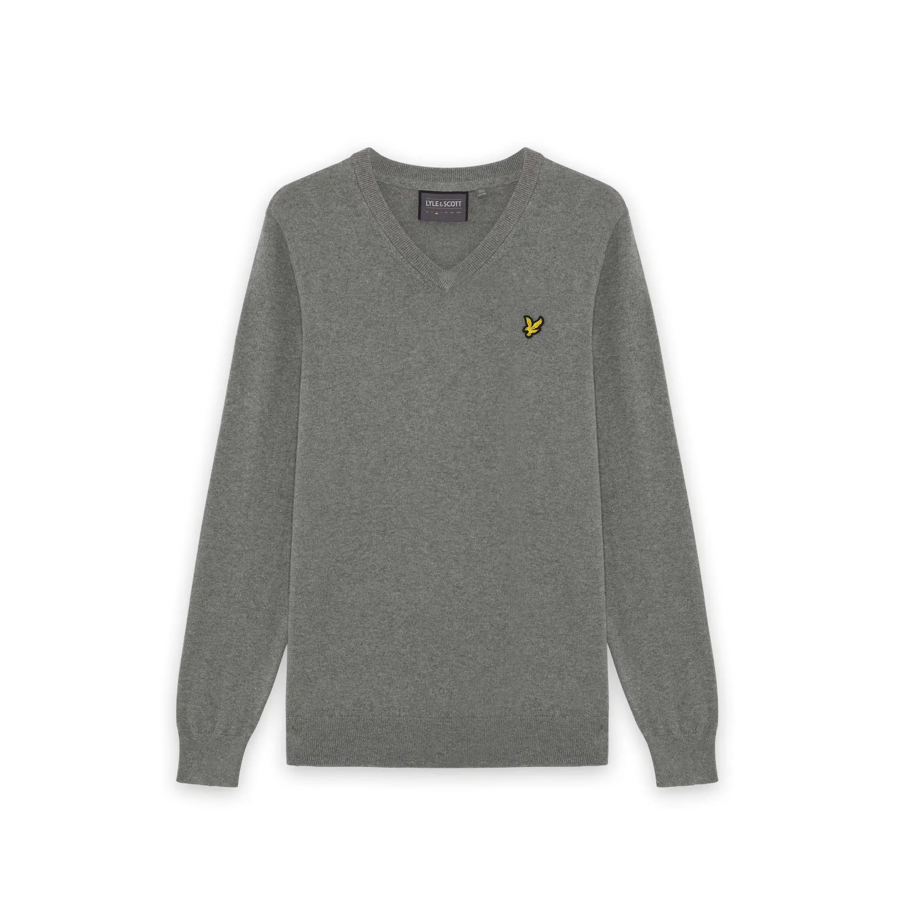 Lyle & Scott Gris V-Neck-Pullover