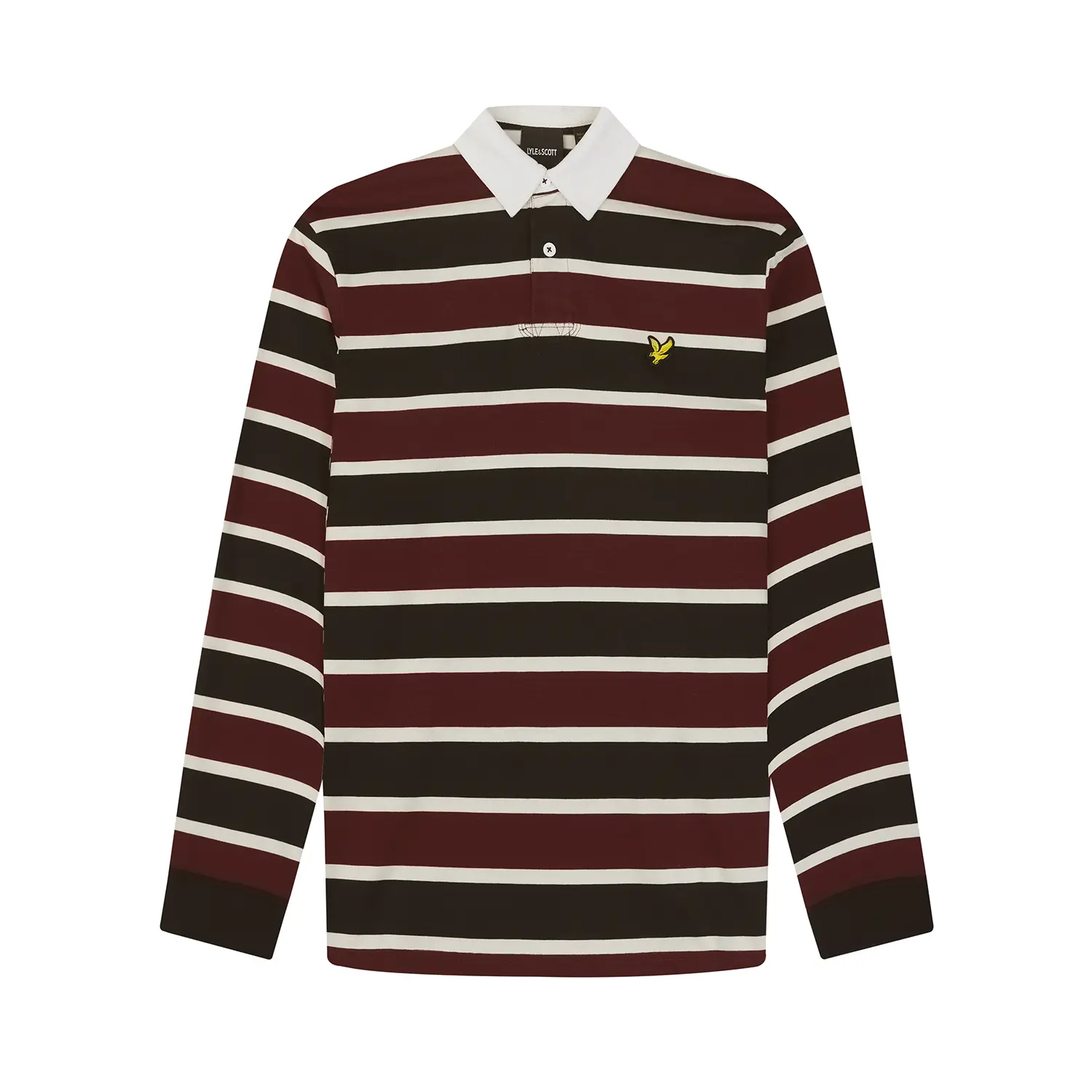 Langarm-Polo mit Streifen Lyle & Scott