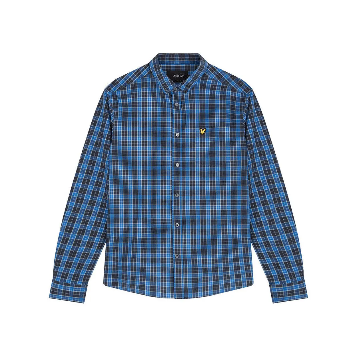 Kariertes Hemd mit langen Ärmeln aus Popeline Lyle & Scott Checked Poplin