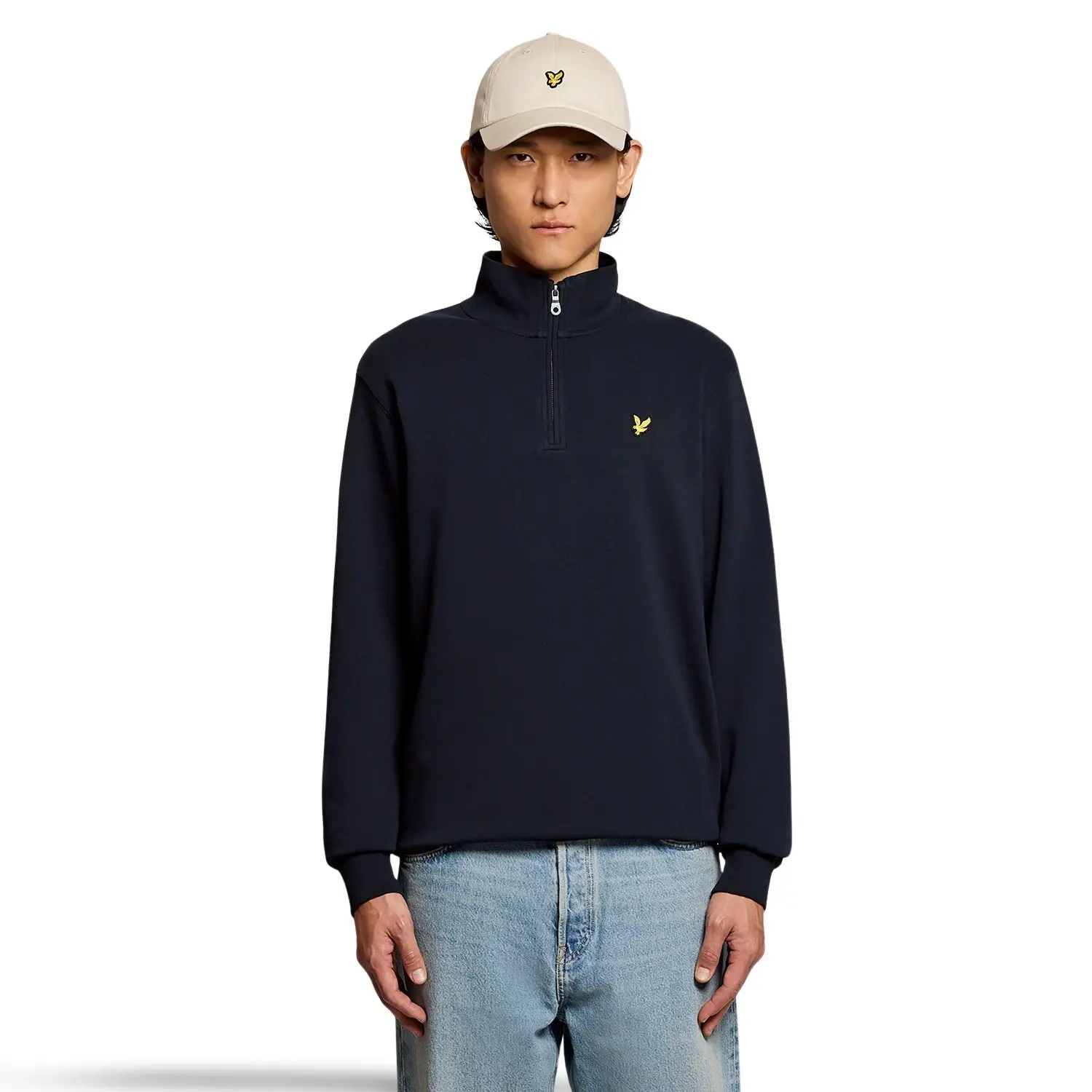 Maglione con 1/4 di zip Lyle & Scott Loopback