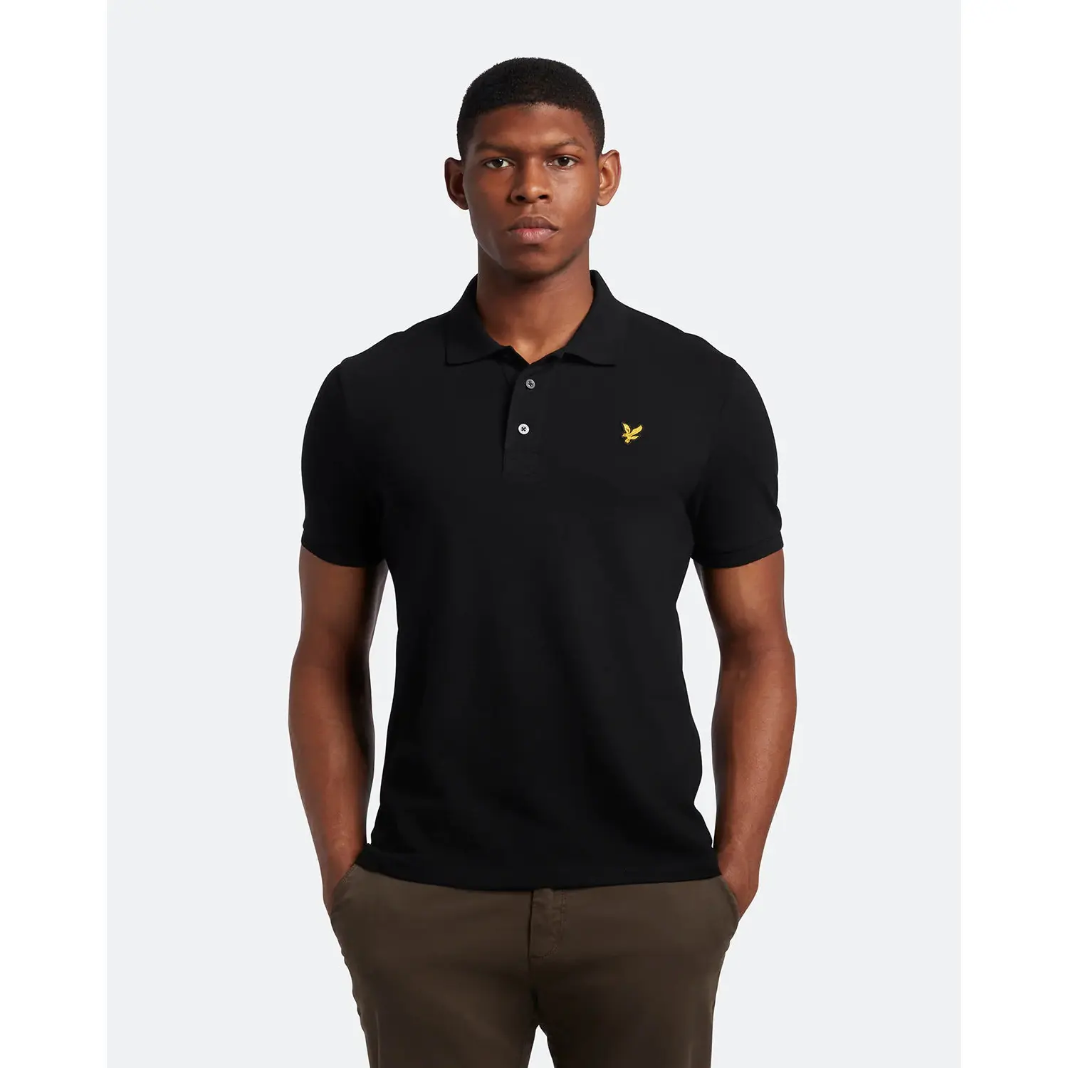 Einfarbiges Poloshirt in großen Größen Lyle & Scott