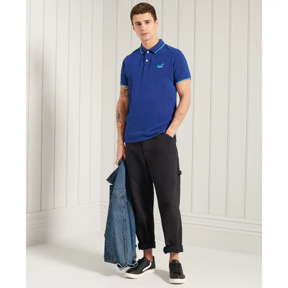 Polo Superdry Polo Slim Fit à Bord Contrasté EU