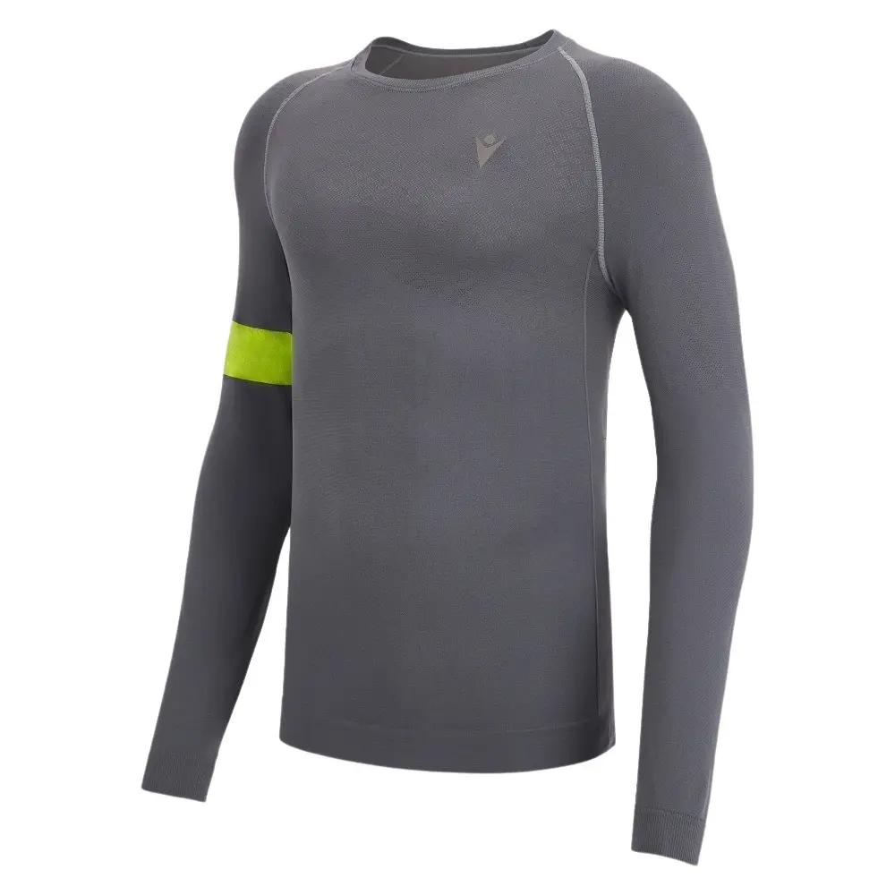Macron Homme Maillot Manches Longues Run Dawson Gris 2XL